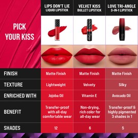 Staze 9to9 Lips Don't Lie Matte + Transferproof Liquid Lipstick |Intense Color Payoff | Lightweight & Comfortable | 12 Hour Long Stay| 01 Pretty in Pink | 4 ml