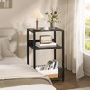 Large Rustic Grey Record Player Stand, 3 Tier 18" Wide