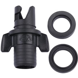 Omter Inflatable Boat Foot Pump Halkey-Roberts HR Hose Adapter H-R Valve Adapter (Black)