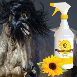 Tack Shack of Ocala Healthy HairCare Sunflower Suncoat SPF Spray, Sun Coat Spray, Spray for Horses, Sunflower Suncoat Spray