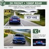 EYPINS Pro Dash Cam Front and Rear - 2K+1080P Dual