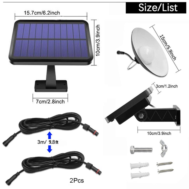 ABZXT Solar Pendant Lights Upgraded Bulb Lights IP65 Waterproof Dusk