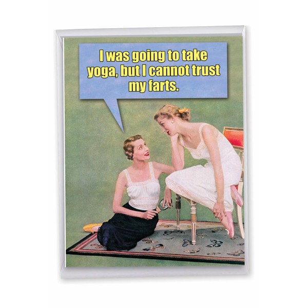 NobleWorks Oversize Hilarious Birthday Greeting Card 8.5 x 11 Inch with Envelope (1 Pack) Large Jumbo Bday Trust My Farts J1408