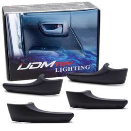 iJDMTOY 4pcs Matte Black Front & Rear Side Door Handle Cover Trims Compatible with Toyota 2016-2023 Tacoma Orignial Chrome Handles