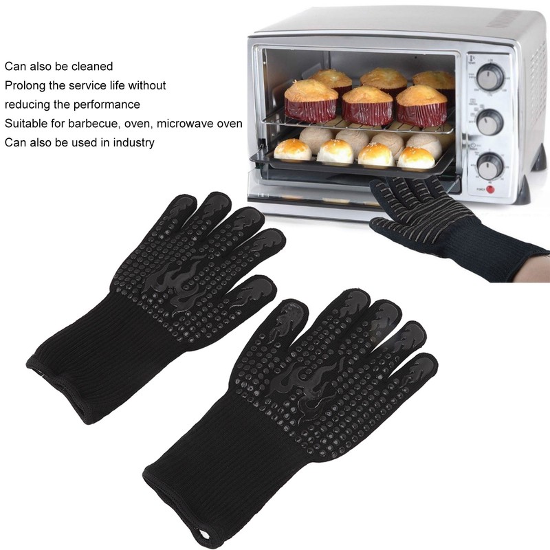 2 Pcs Heat Resistant Gloves Thermal Isolation High Temperature Resistant