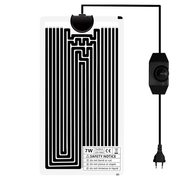 Heating Mat for Terrarium, 7 W Adjustable Reptile Heat Pad