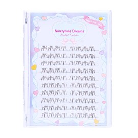 Ninetynine Dreams 80PCs Fantasy Lower Lashes – Individual Bottom Lashes, 6-7mm, C Curl, Thin Transparent Band