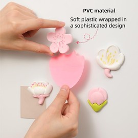 3D Garden Flowers Fridge Magnets, Colorful Strong Decorative Funny Refrigerator Magnets for Locker, Whiteboard, Kitchen, and Office (12 Pieces)