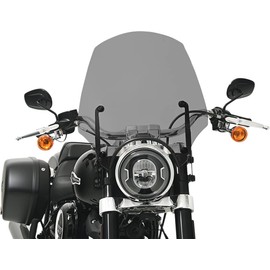 Memphis Shades MEP5273 El Paso Sportshield Windshield (9in. Cutout) - 17in. - Black Smoke