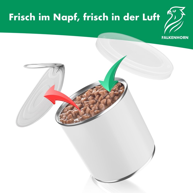 Falkenhorn Dosendeckel für Tierfutter – 5 Stück für 800g Hundefutter