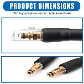 10 m Blue High Pressure Hose for Kärcher K2-K7 Pressure Washer Hose with Quick-Connect Connection Pressure Washer Hose Accessories Pressure Washer Extension Hose Replacement Parts