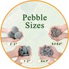 Quibbay 5 lbs Mexican Beach Pebbles, 0.4-1 Inch Natural River