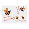 4 x 'Happy Birthday Bee' Temporary Tattoos - Water Resistant,