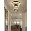 Flashing God Dia 12" Crystal Mini Chandelier Crystal Black Ceiling