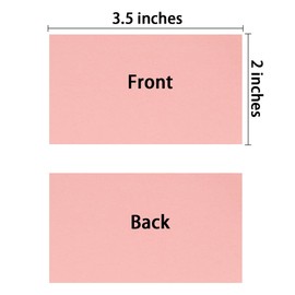 100 Pack Thick Paper Cardstock Blank Heavy Cards Stock for Invitations, Greeting Cards Making, Postcards, Photos, 250GSM Thick Paper (Pink, 2x3.5 inches)
