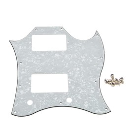 ROZILO Full Face American Standard SG Pickguard Scratch Plate with Screws Fit SG Guitar Epiphone SG White Pearl