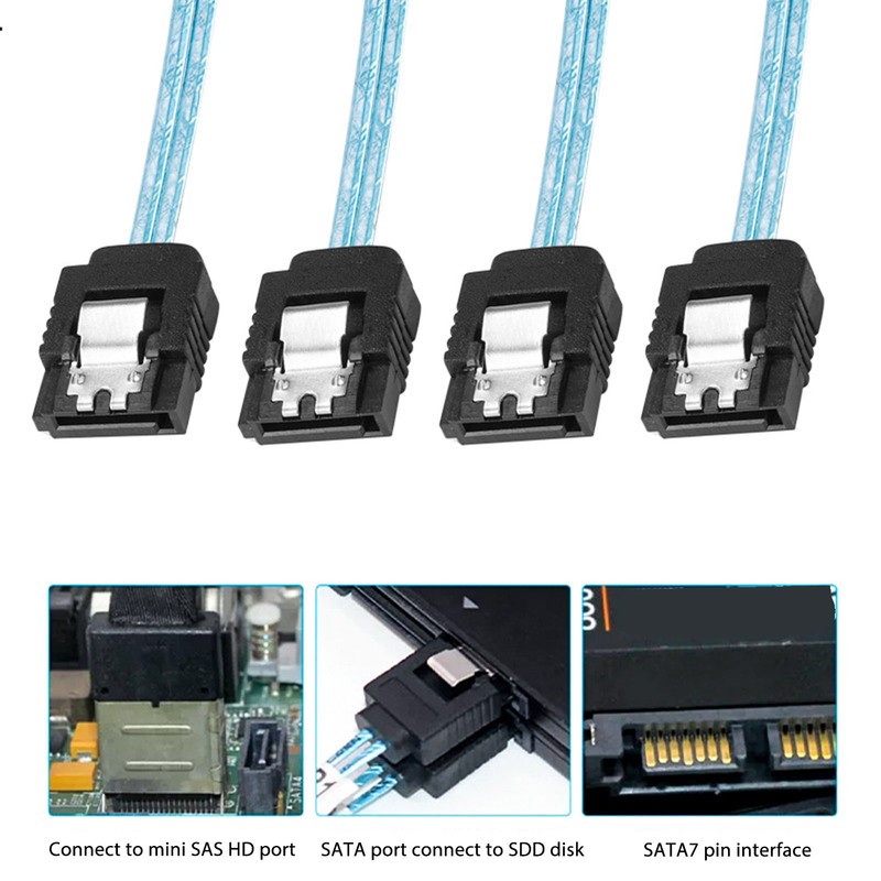 SAS Cable SFF‑8654‑4 SATA 7 Pin Array Disk Faster Transmission
