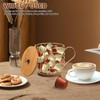 Coffee Pod Holder, Rustproof Coffee Pod Basket with Wood Base