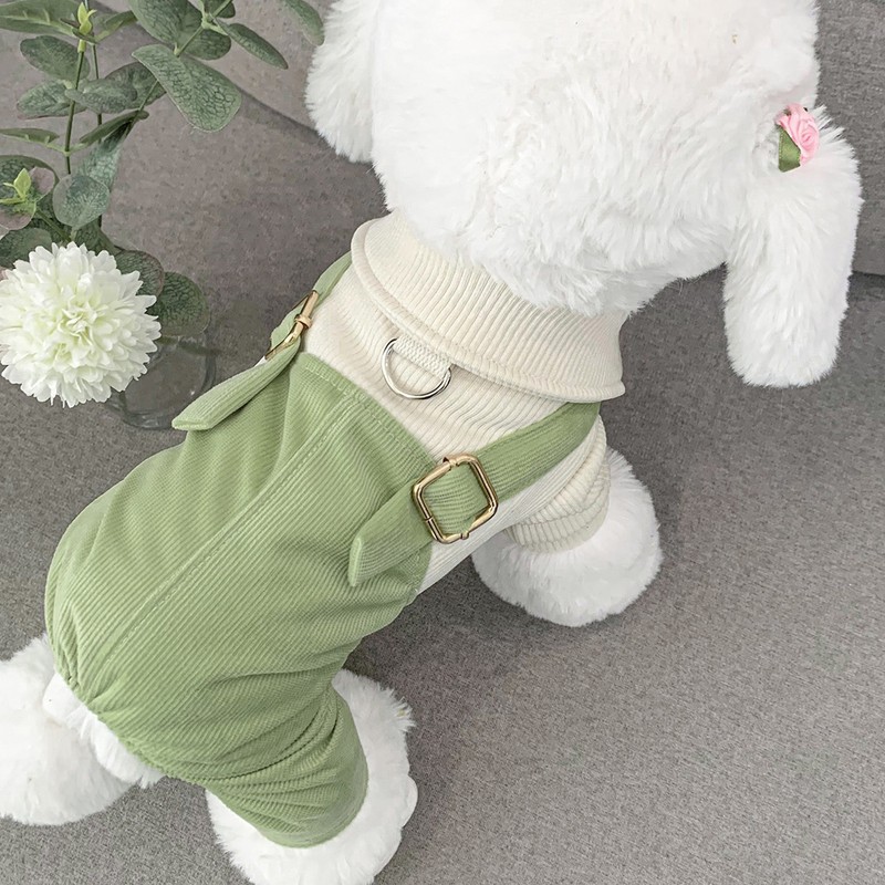 Dog Overalls Keep Warm Free Movement Soft Puppy Jumpsuit Fashionable
