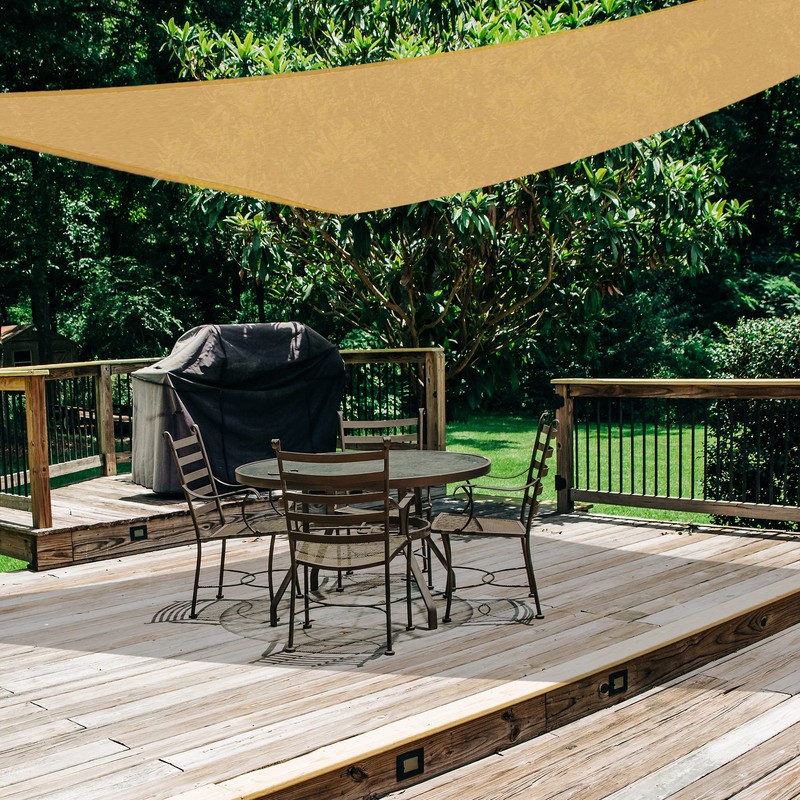AsterOutdoor Sun Shade Sail Triangle 16' x 16' x 16'