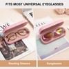 Marvolia Glasses Case Hard Shell Large Eyeglasses Case PU Leather