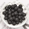 NCB 100pcs 10mm Black Volcanic Lava Beads Natural Semi Precious