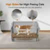 Stainless Steel Cat Litter Box with Lid, L High Sided
