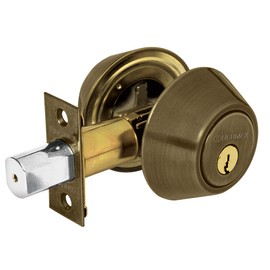Hermex Basic CERO-22P, Cerrojo doble cilindro, latón antiguo