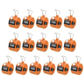 PATIKIL Clicker Counter, 16 Pcs 4 Digit Mechanical Handheld Tally Click Pitch Counter for Coaching Knitting, Golf, Lap, Fishing, Orange