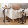Vagusicc C Shaped End Table, 33" Tall Side Table for