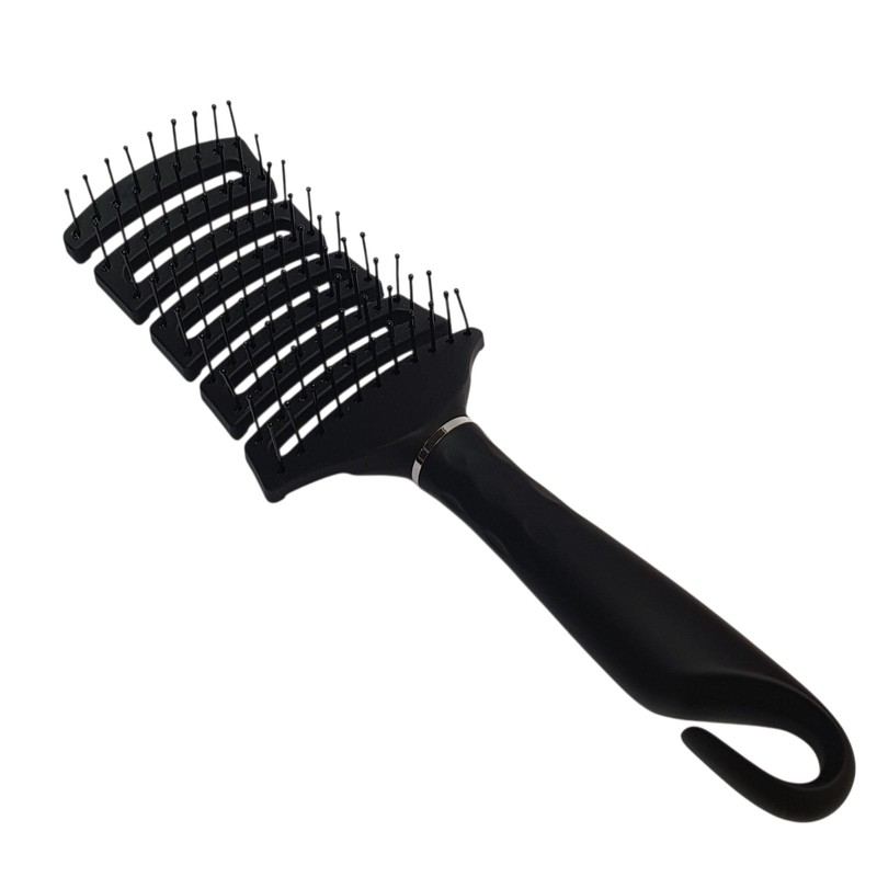 Mibella Modern Flexible Hairbrush for All Hair Types with Rubberised