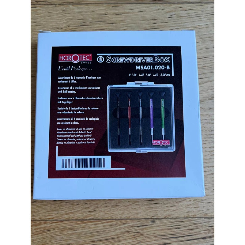 Horotec MSA 01.020-B Set of 5 Screwdrivers with Ball Bearings,