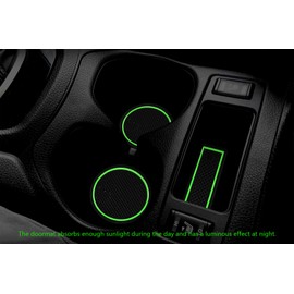 Auovo Anti Dust Mats for Rogue Accessories 2020 2019 2018 2017.5 2017 2016 2015 2014 Custom Fit Door Slot Liners Car Cup Holder Insert Center Console Interior(19pcs/Set) (White,Glow in Dark)