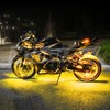 AMBER 8 POD 2 STRIP LED Universal Motorcycle Accent Neon