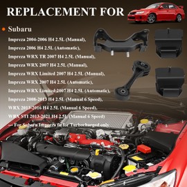 Engine Motor Mount & Trans Mount Replacement for Subaru Impreza 2004 2005 2006 H4 2.5L (Manual), Impreza 2006 H4 2.5L (Automatic), Engine Mount Set of 4 Replaces OE# A6712 A6739 A6723 9023 9566 9559