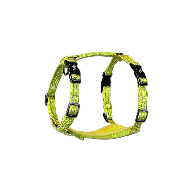 flexi Alcott Essentials Visibility Adventure Pet Harness, Small, Neon Yellow