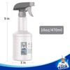 MR.SIGA 16 oz Empty Plastic Spray Bottles for Cleaning Solutions,