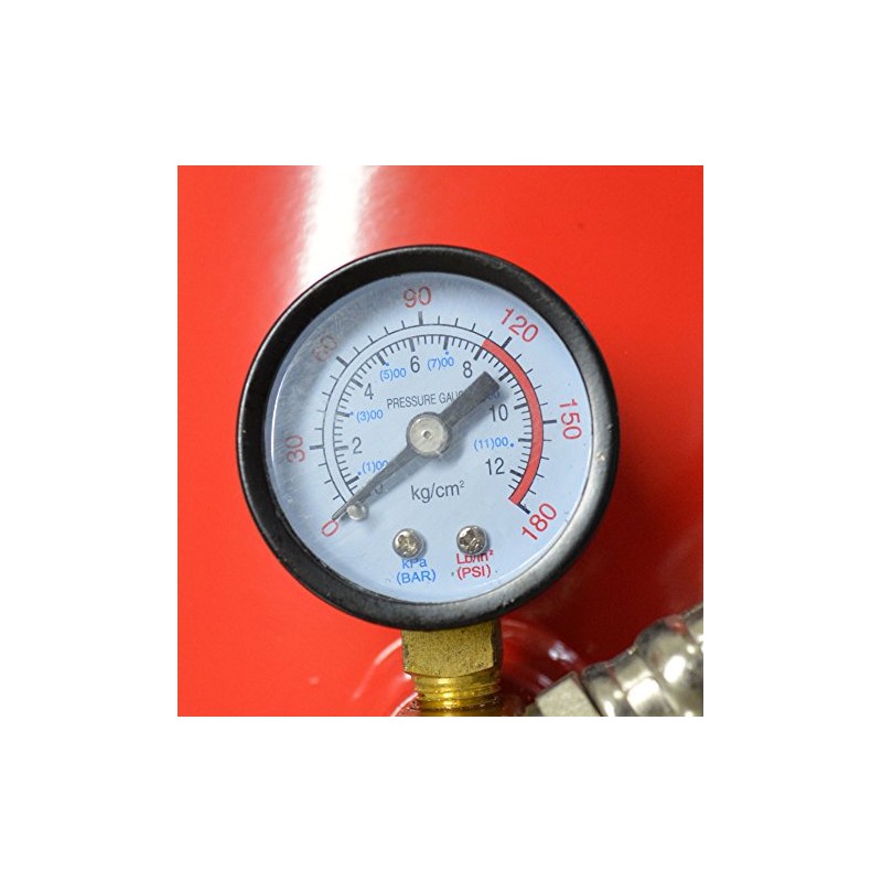 Portable Air Compressor Tank with Gauge (9 Gallon)