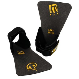 F3RALS ® Magnesium Free Grips | Improves Grip and Protects Hand - More Reps Less Fatigue (Black S/M)