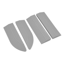 4Pcs Sweeper Door Sill, Rubber Free Assembly Threshold Ramp, Threshold Ramp for Sweepers, Electric Scooters, Wheelchairs(Grey)