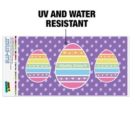 GRAPHICS & MORE Cute Rainbow Happy Easter Egg Automotive Car Window Locker Bumper Sticker