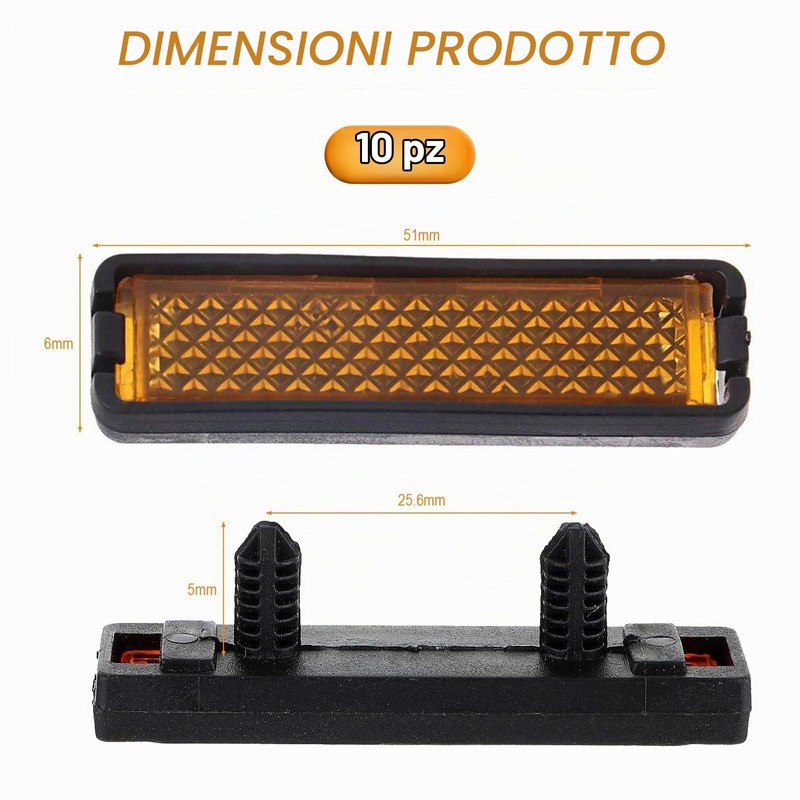 Bangbobi 10 Pezzi Catarifrangenti per Biciclette, Pellicola Riflettente per Pedali,