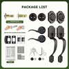 Moquin Double Door Handle Set for Front Door, Classic Double