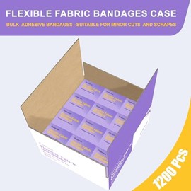 Dodanros Caja De 1200 Vendajes De Tela Flexible, 19 X 76 Mm, Empaque Individual De 12 Unidades, Incluye 0,1% De Benzalconio, Estériles Y Transpirables