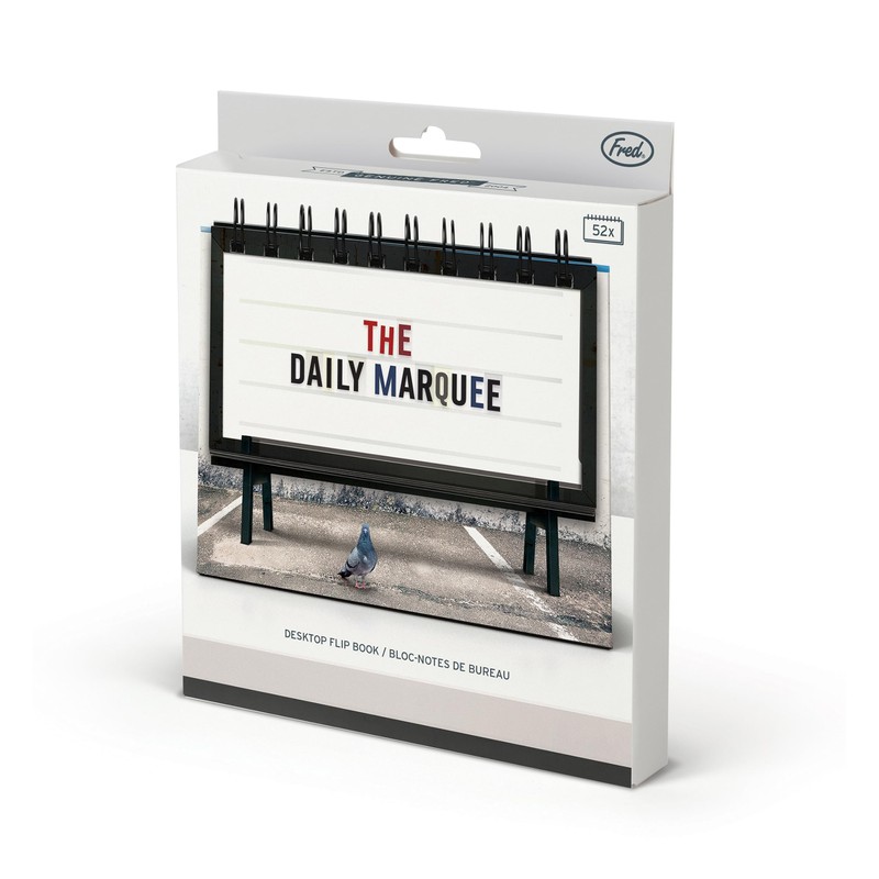 Genuine Fred Daily Marquee Desktop Flipchart, 52 Witty Signs, Fun