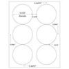 120 Label Outfitters® Vinyl Laser ONLY Labels, Round, White 3-1/3