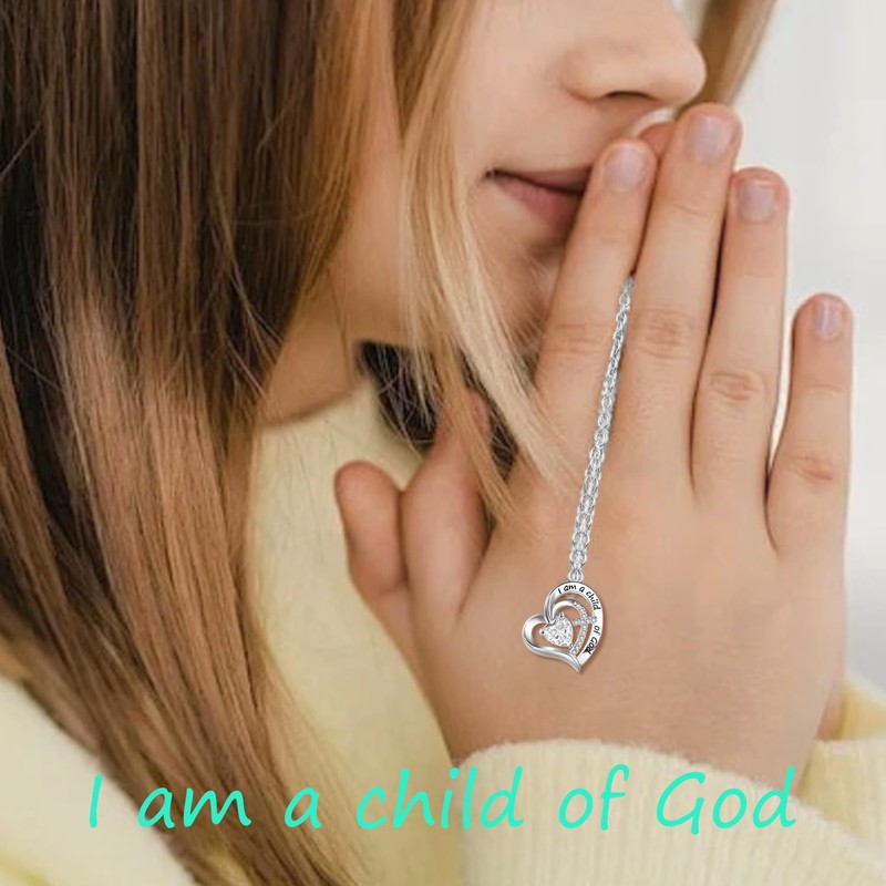 Sterling S925 Silver Cross Necklace, First Communication Gifts, Christian Baptism
