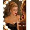 THUNARAZ Clip on Earrings for Women Glitter Rhinestone Crysta Black