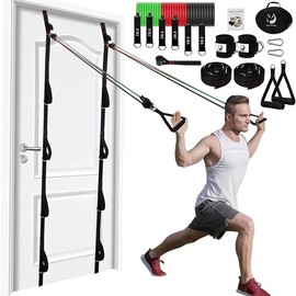 Slim Panda Door Anchor Strap for Resistance Bands-Gym Attachment for Home Fitness and exercise resistance - Color: Door Anchor Strap Set 17 Pcs