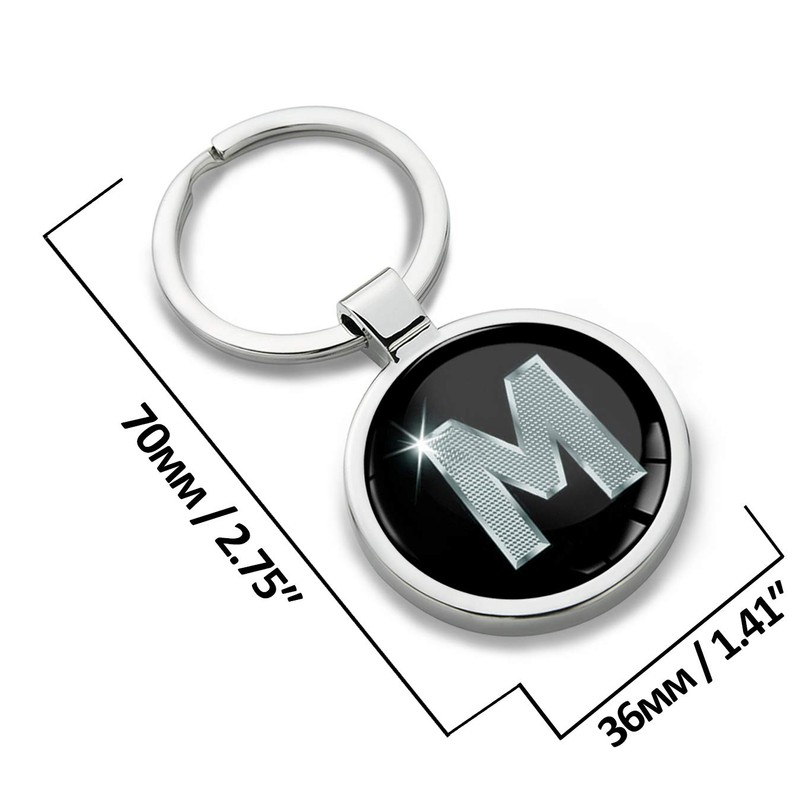 Biomar Labs® KK 13 Letter Metal Keyring Letters Initials Alphabet